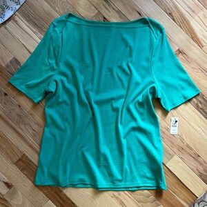 Talbots Blue Short Sleeve Blouse